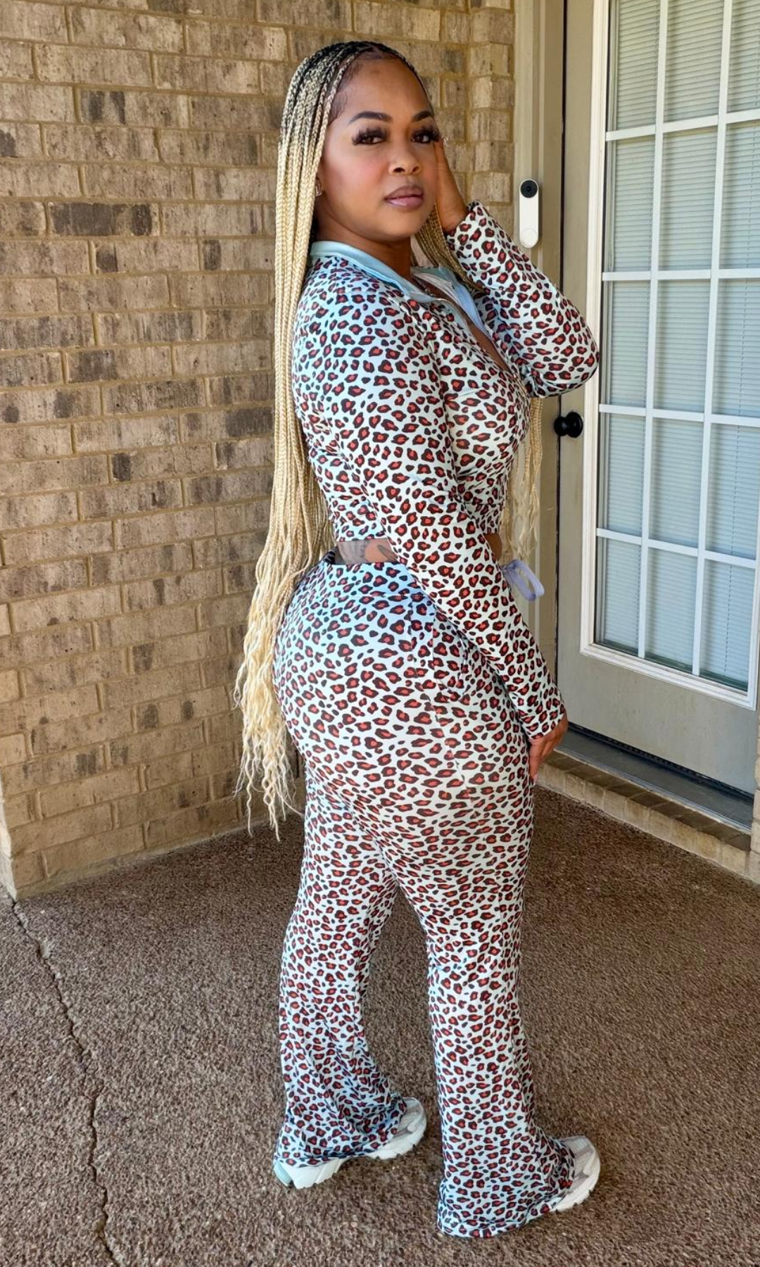 Baby Blue Cheetah Jogg Set