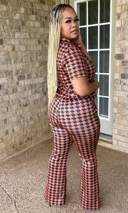 Brown Houndstooth