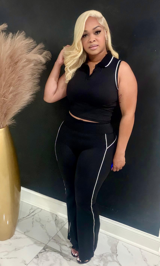 Fast Lane Sleeveless Black Set