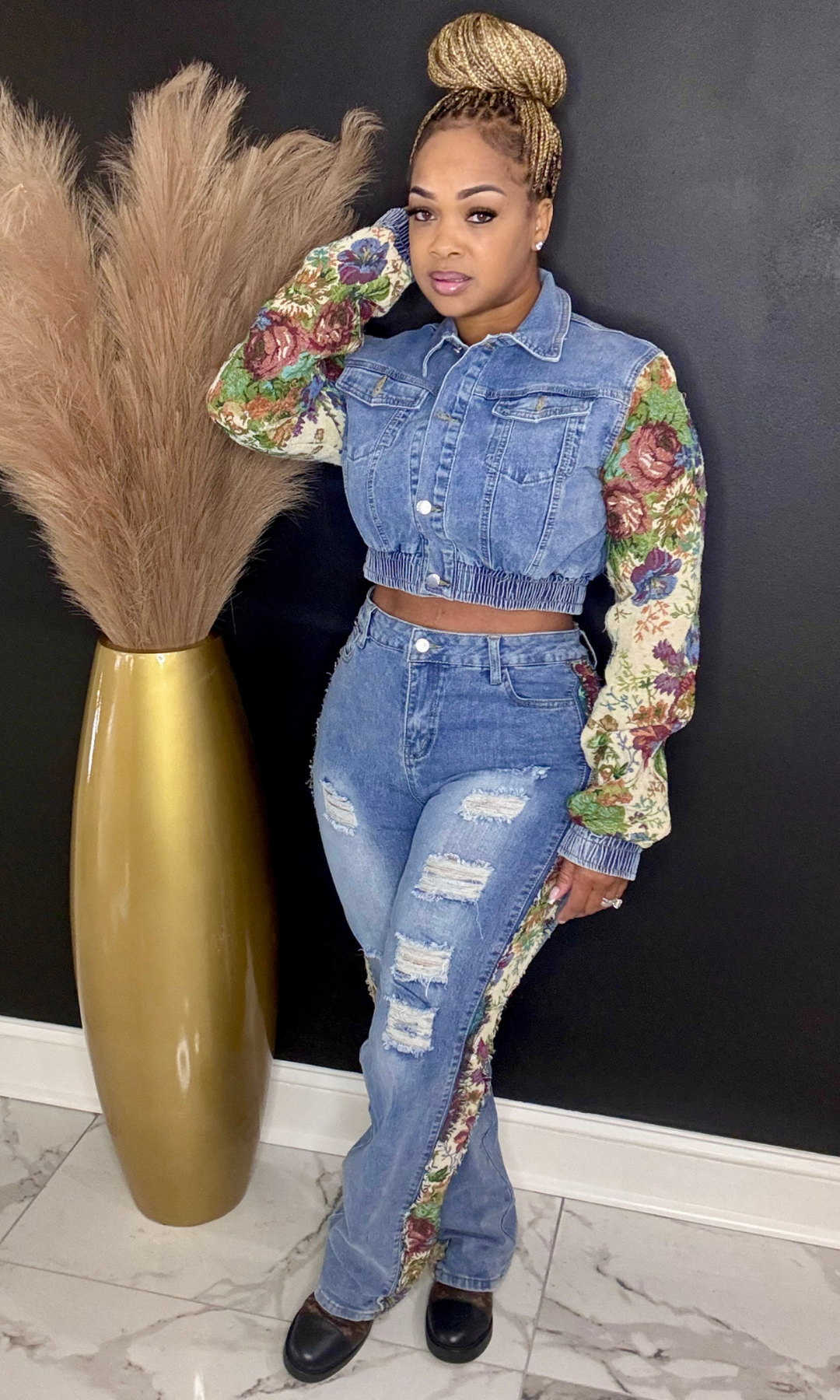 Flower Jean Set