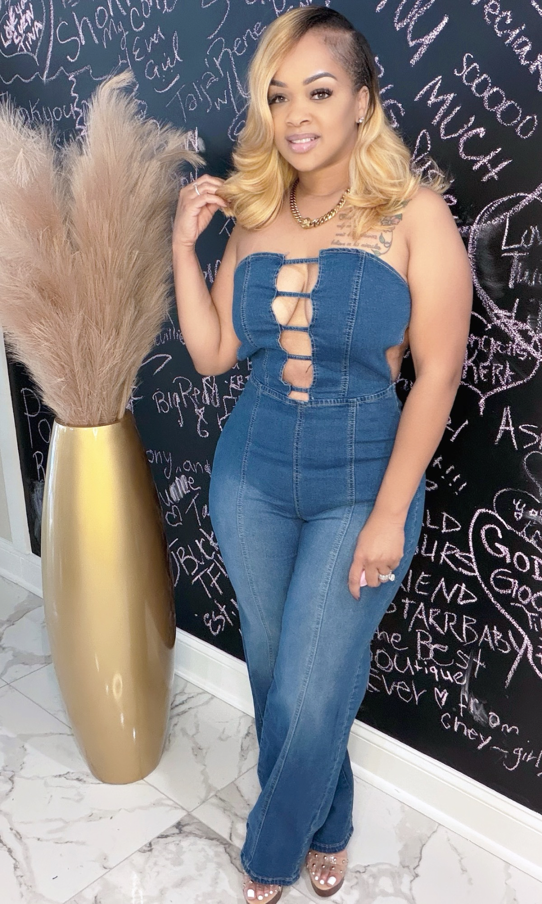 Buckle Jean Set