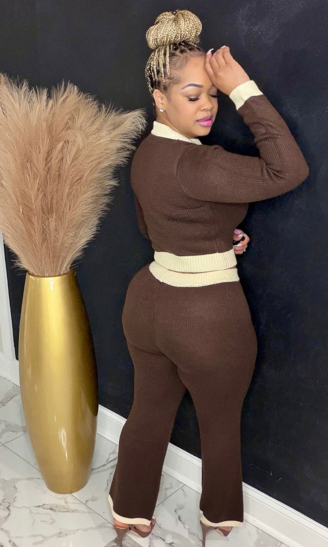 Cocoa Cream Knit Set