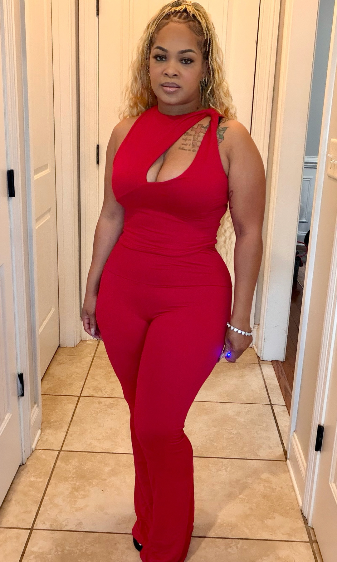 Hot girl red