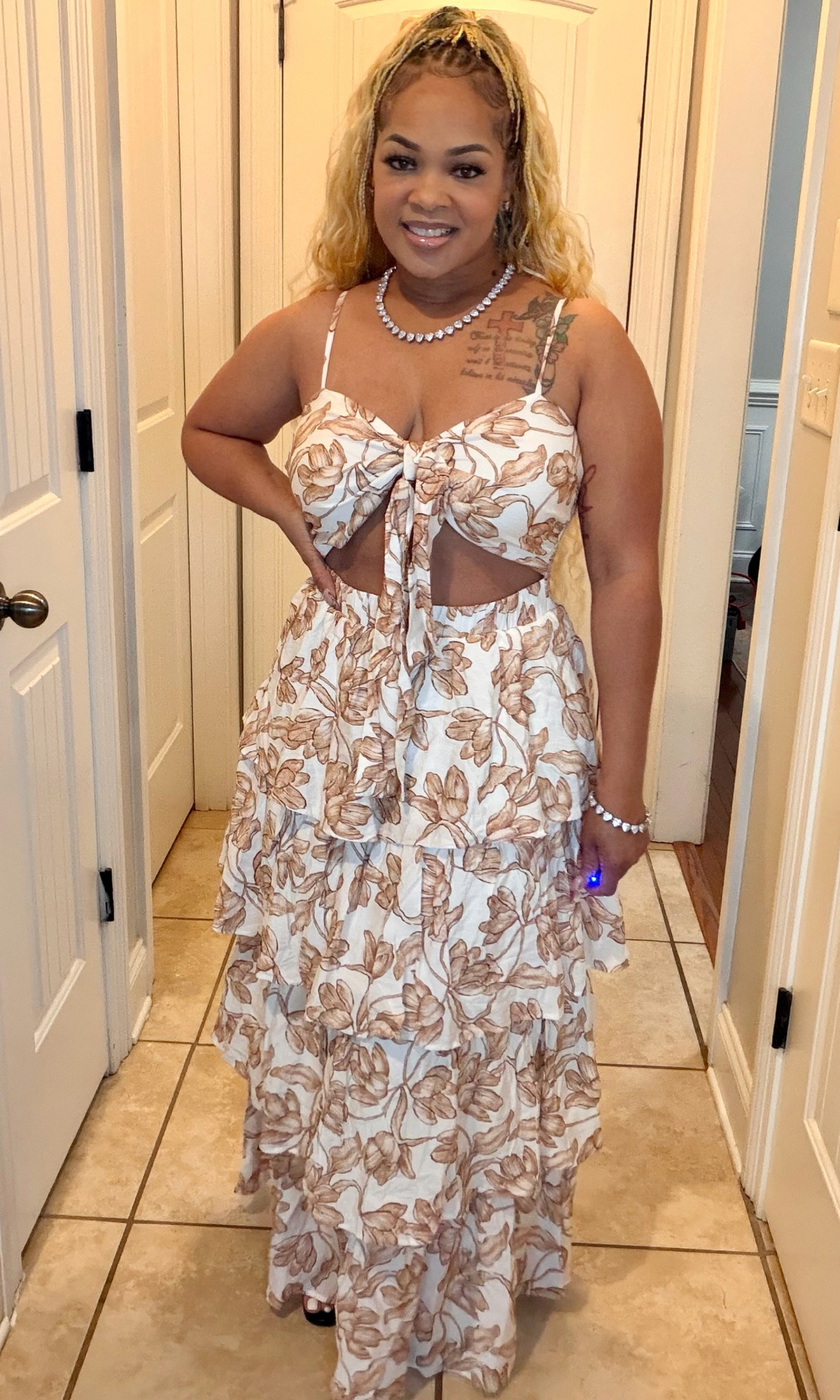 Petal Breeze Ruffle Dress