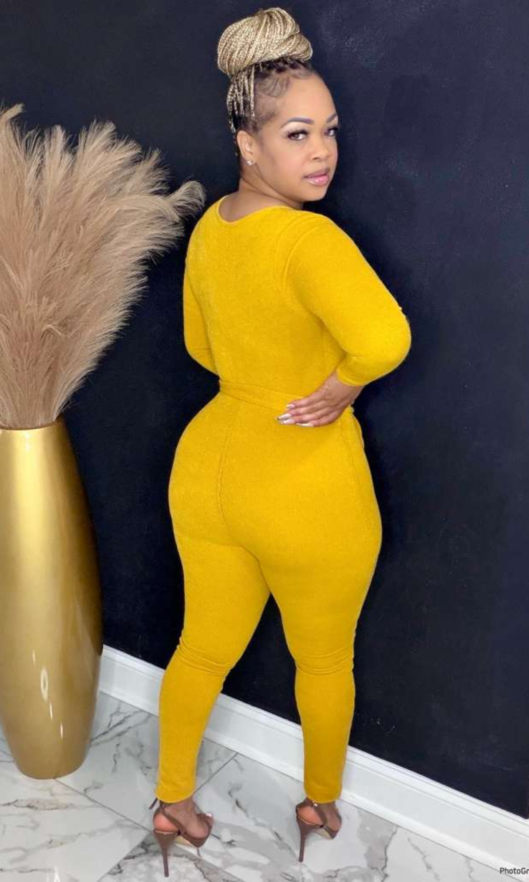 Mustard Sexy Jumpsuit