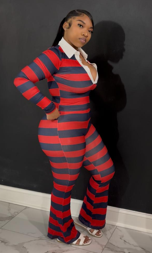 Red/Navy 2pc Set