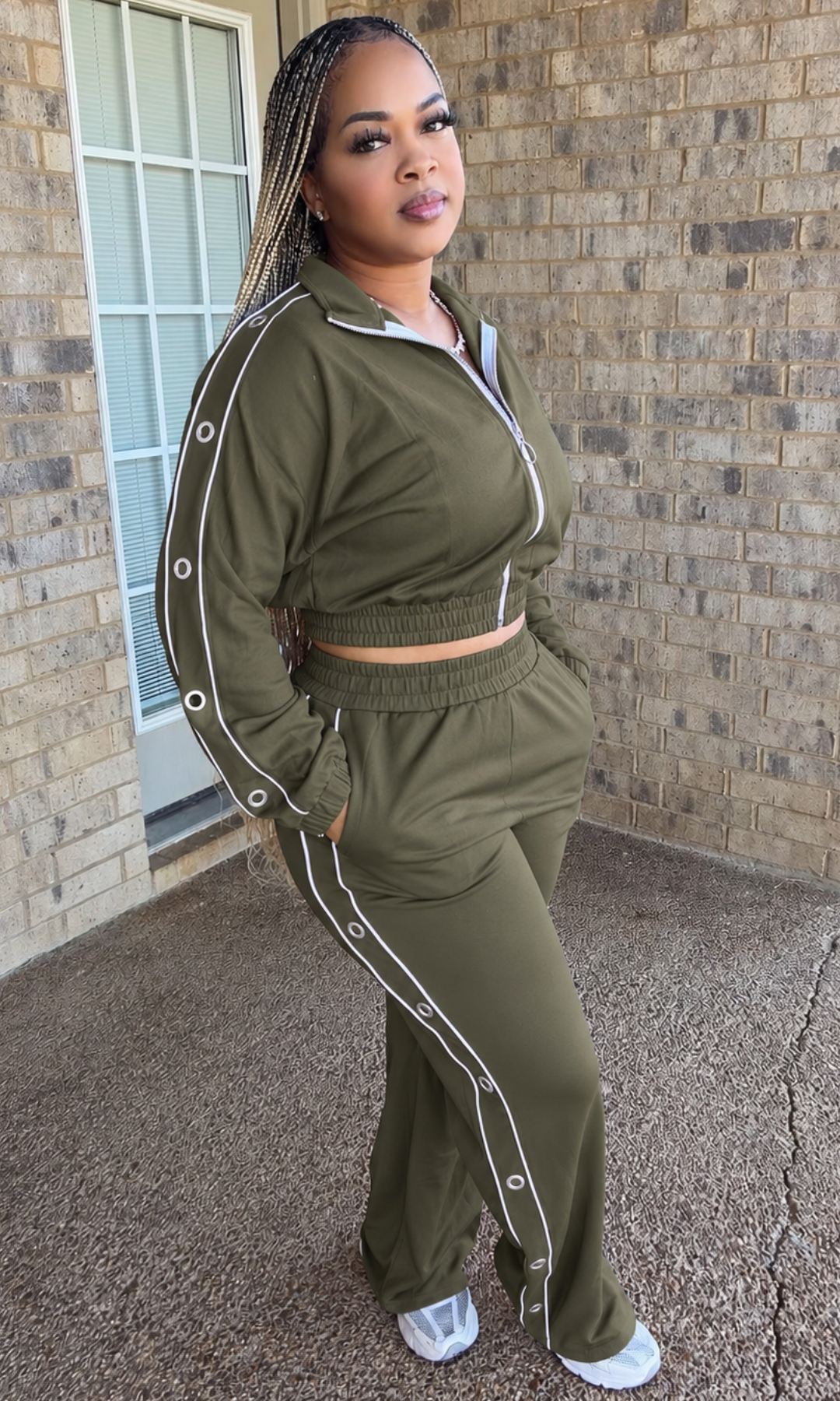 Pit Stop Tracksuit Olive Green