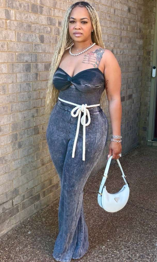 Acid black Sail Away Jumpsuit