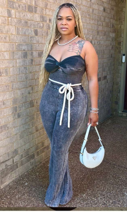 Acid black Sail Away Jumpsuit