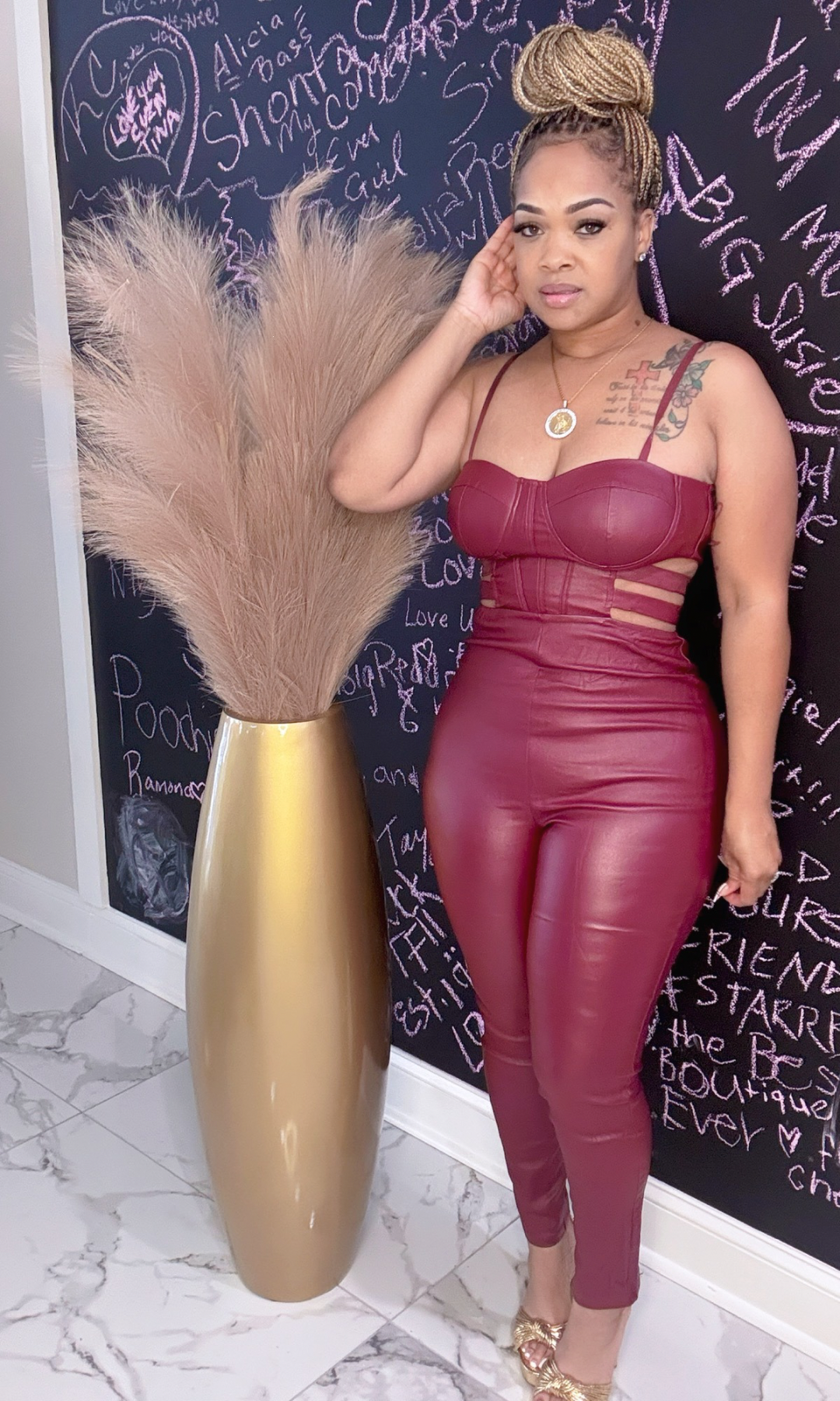 Burgundy Biker