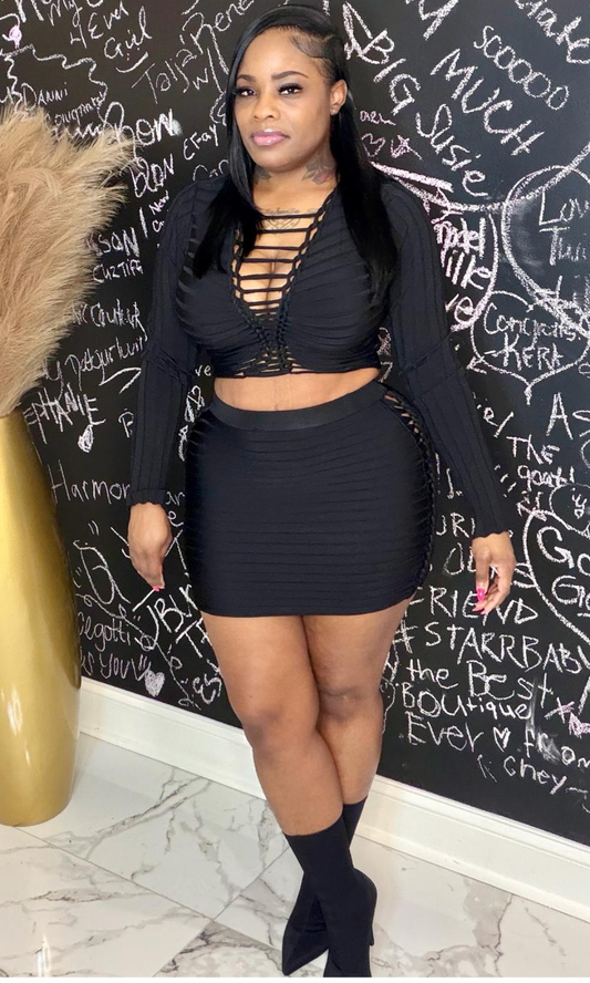 Black Temptation Two-Piece Set