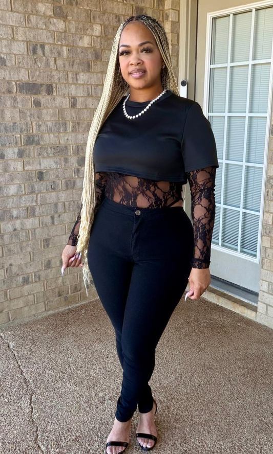 Black Lace Top