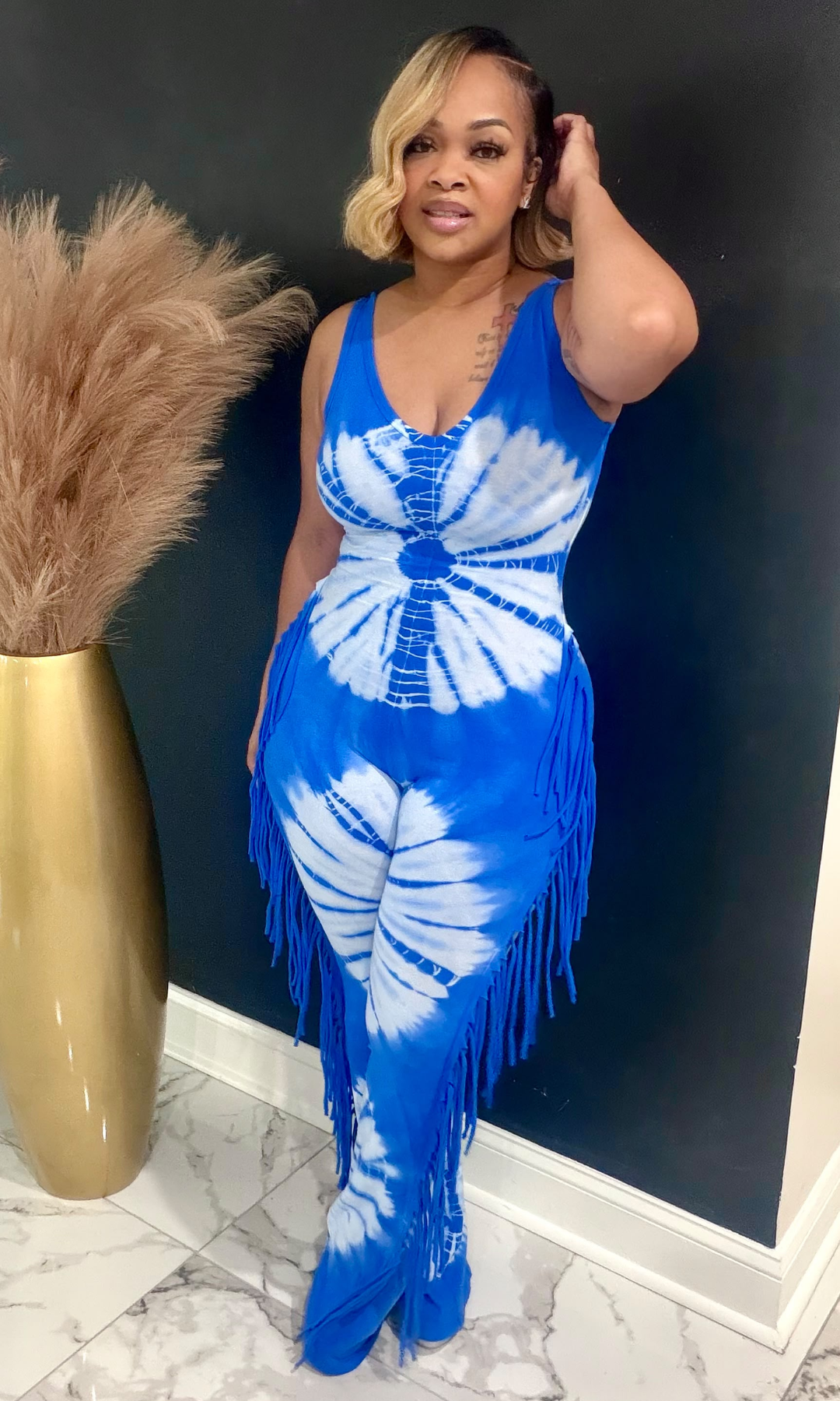 Blue Fireworks Jumpsuit
