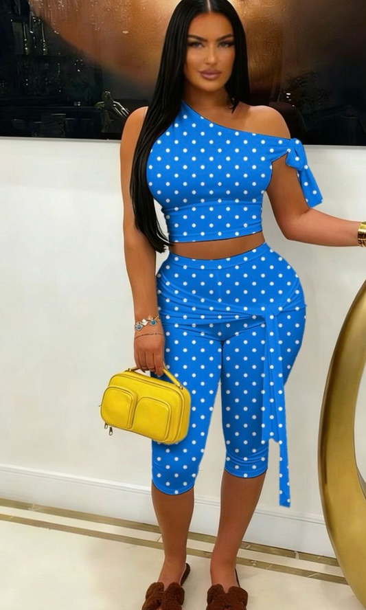 Blue Polka & Poise Set