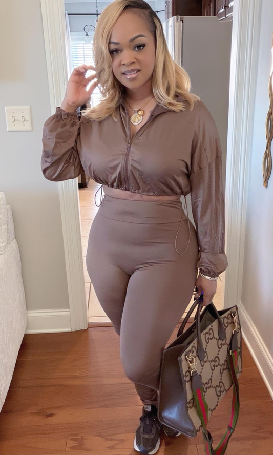 Brown Basic Two-Piece