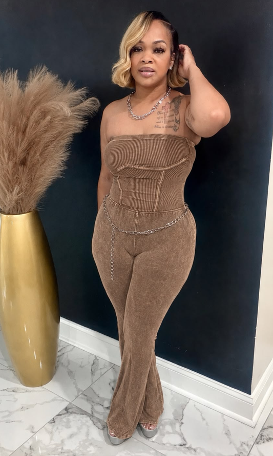 Brown In Motion Jumpsuit