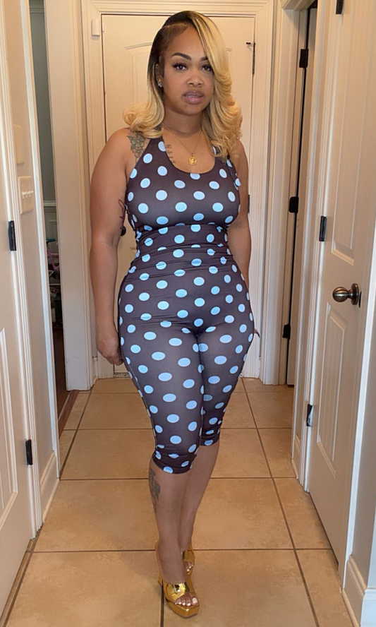 Brown Skin Powder Dot Jump