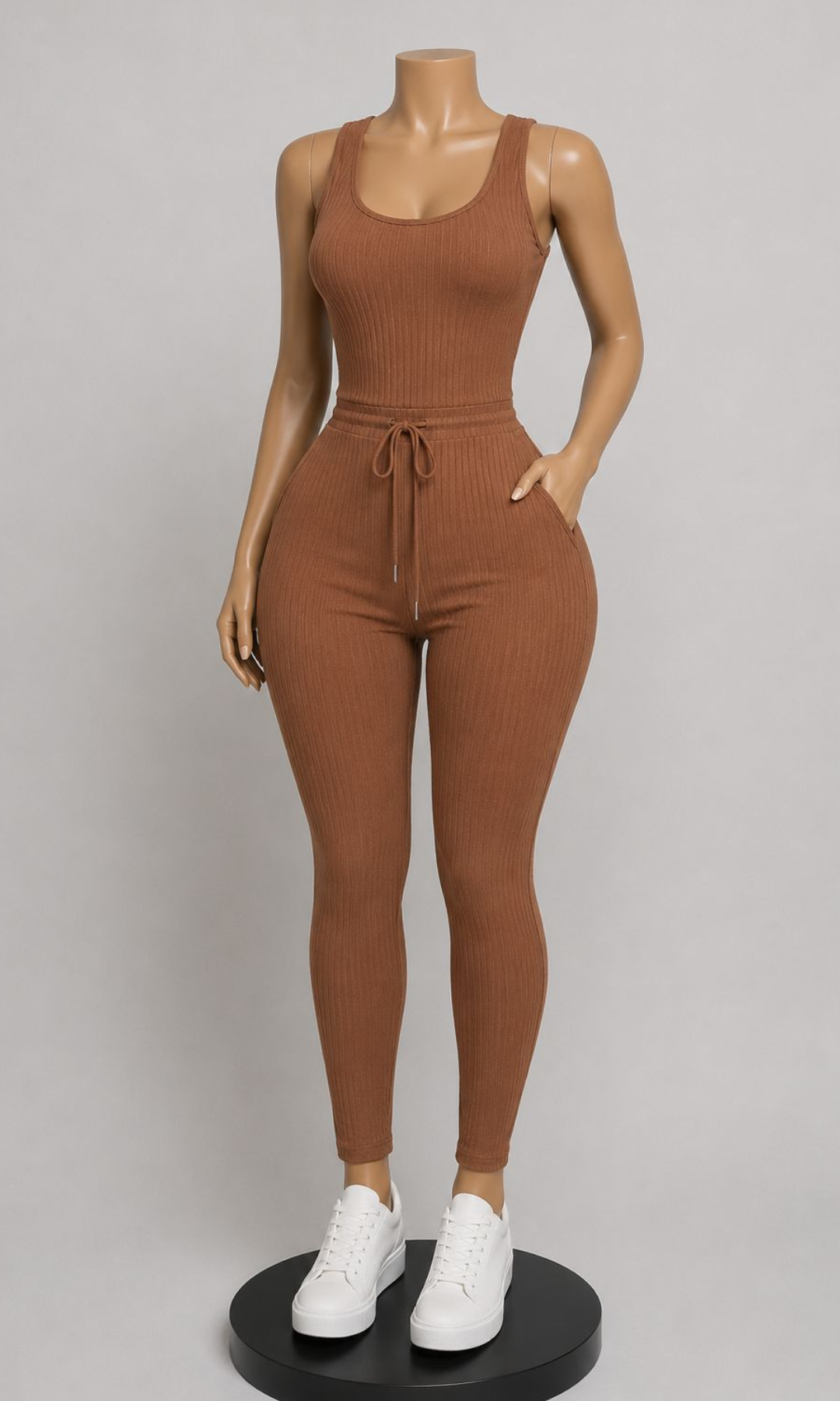 Brown Tues Drawstring Jumper