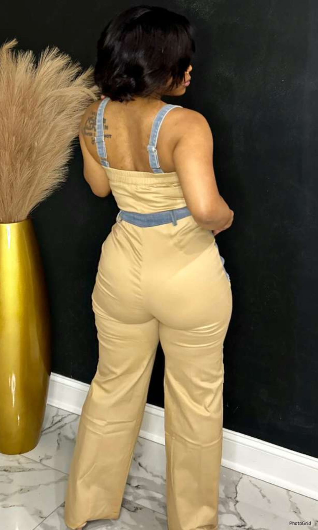 Camel Utility Chic Jumpsuit