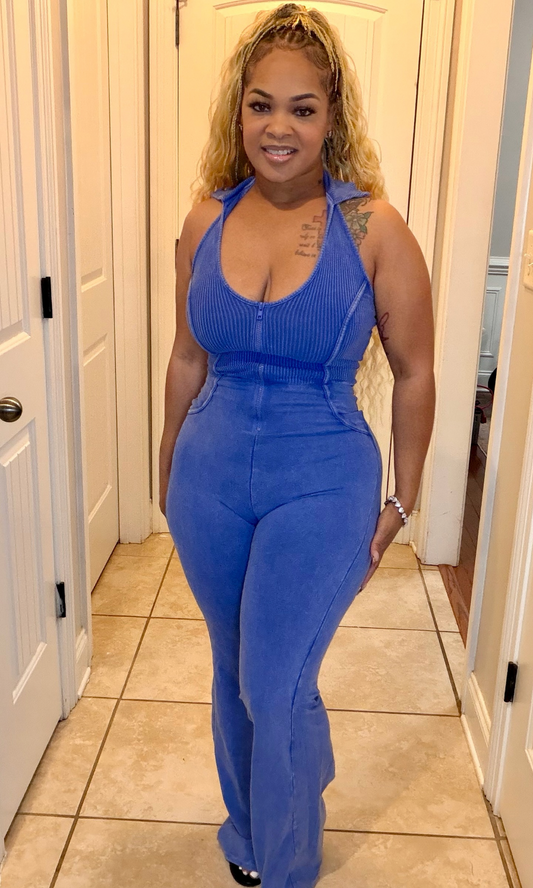 Cool Girl Jumpsuit Blue