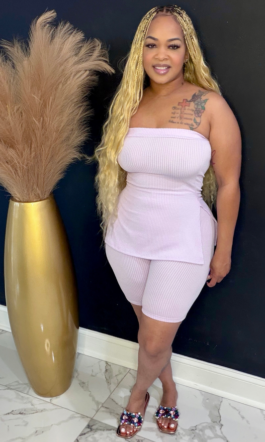 Lavender mood short set