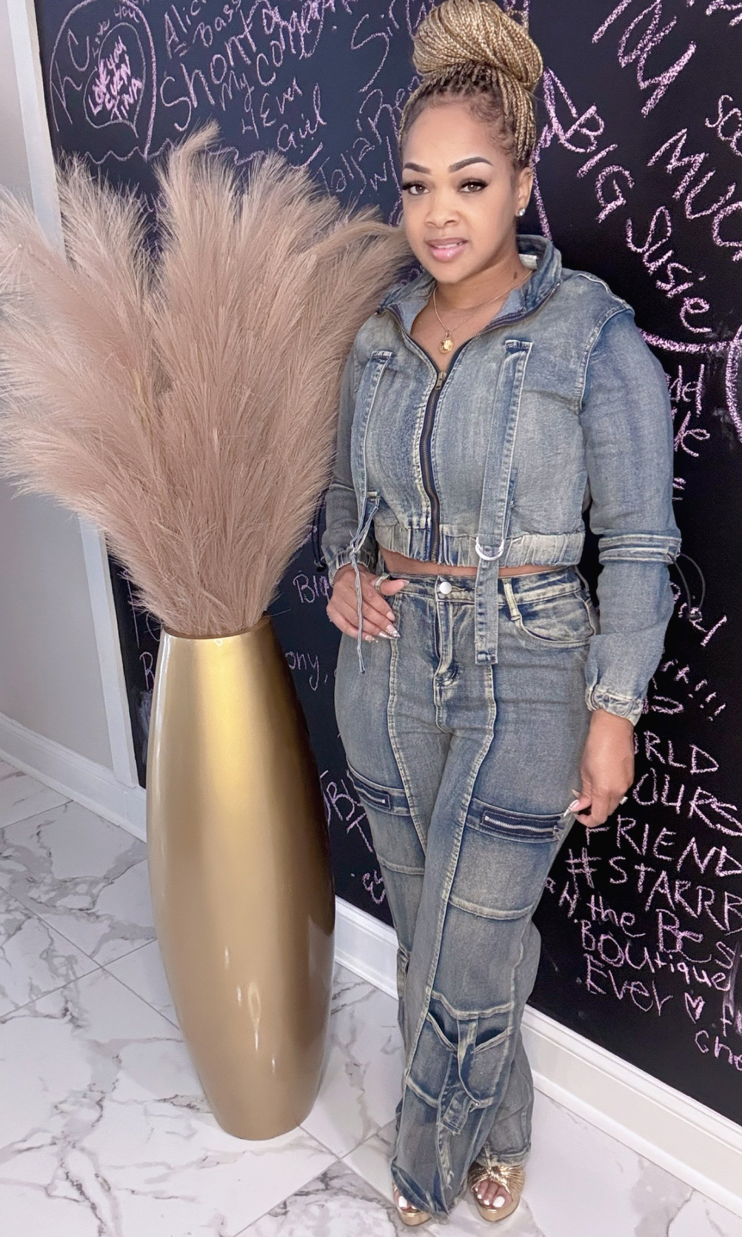 Street code denim set