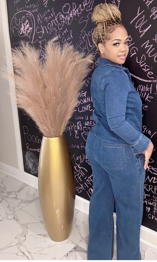 Laid back luxe denim set