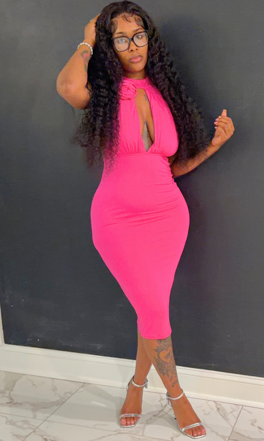 Rose Doll Pink Halter Dress