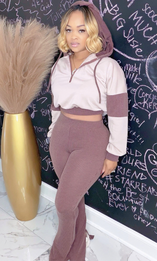 Brown Sugar Ribbed Set