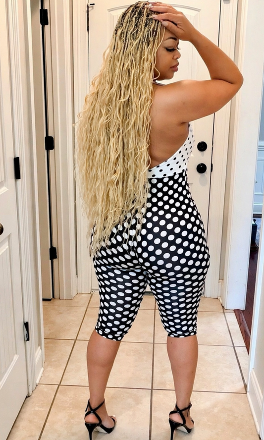 Dot drama jumpsuit