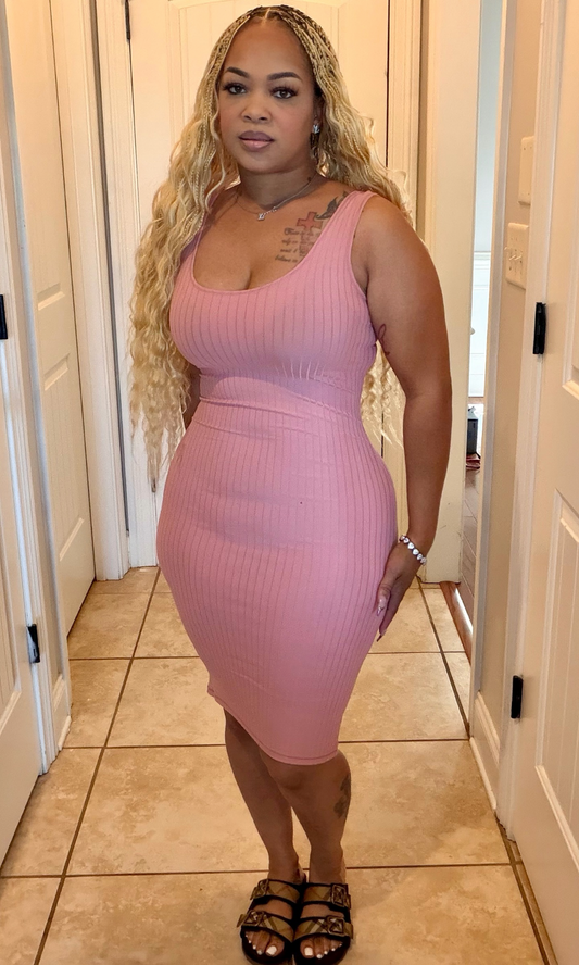 Muave Backslit bodycon dress