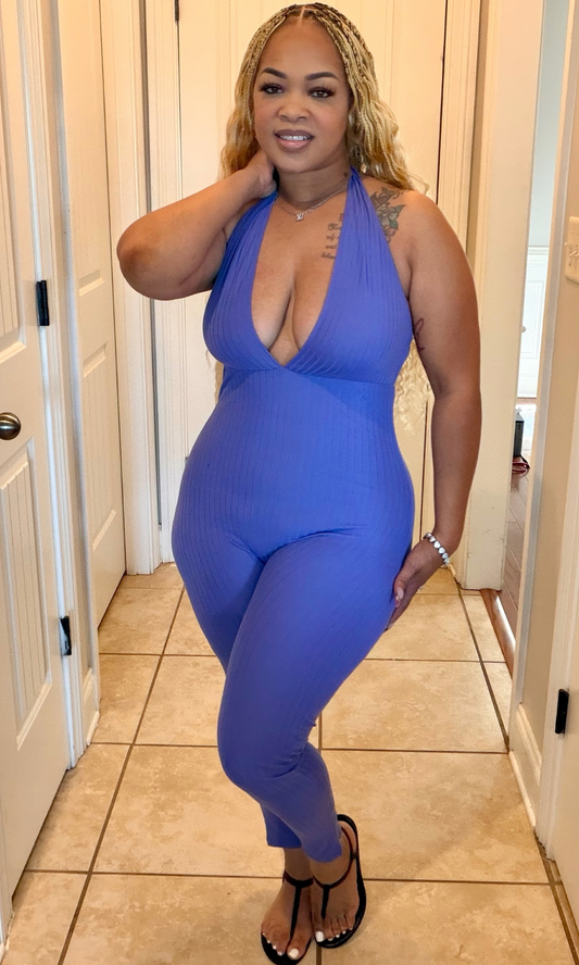 Blossom ribbed catsuit