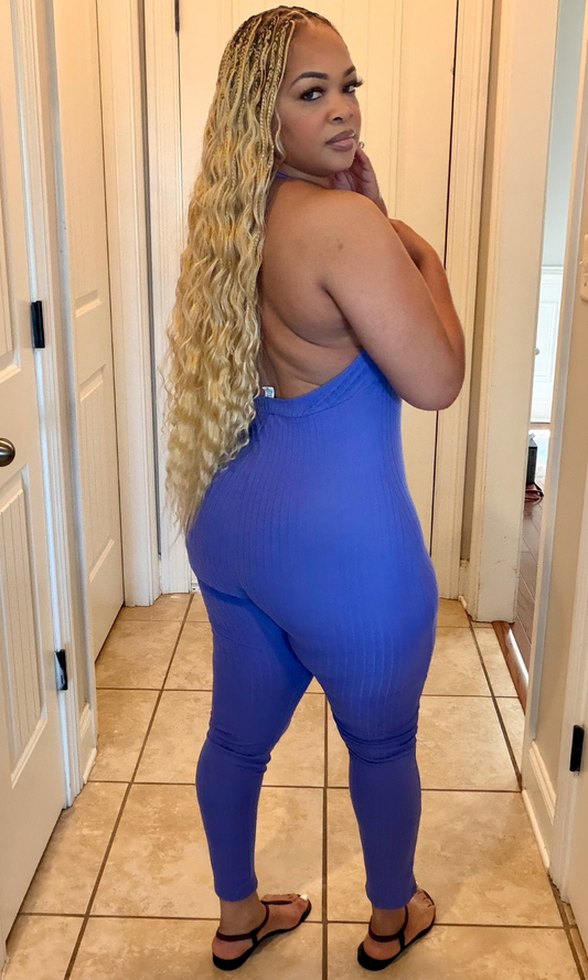 Blossom ribbed catsuit