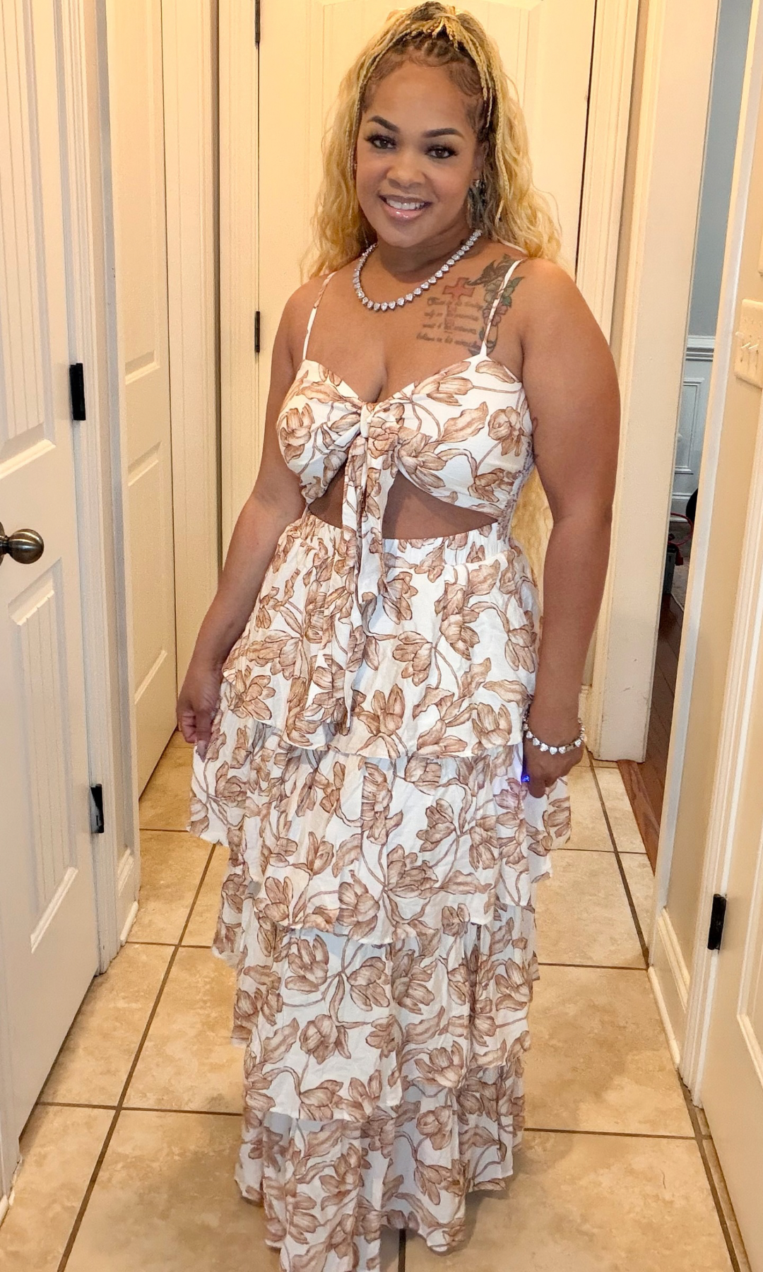 Petal Breeze Ruffle Dress