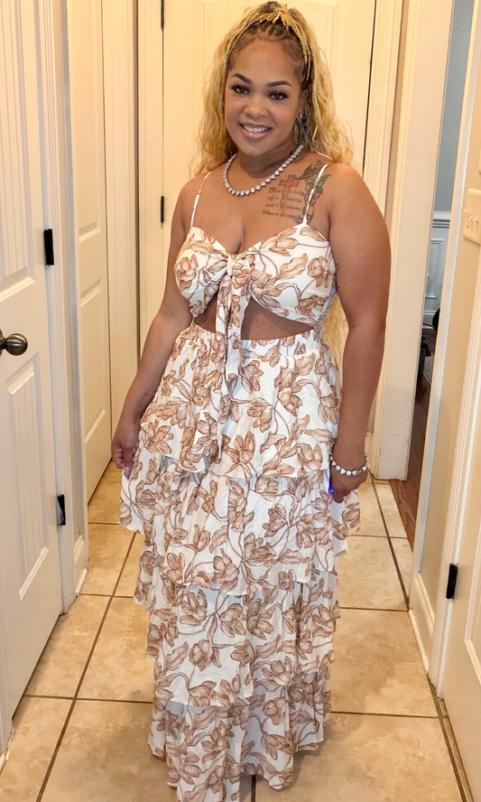 Petal Breeze Ruffle Dress