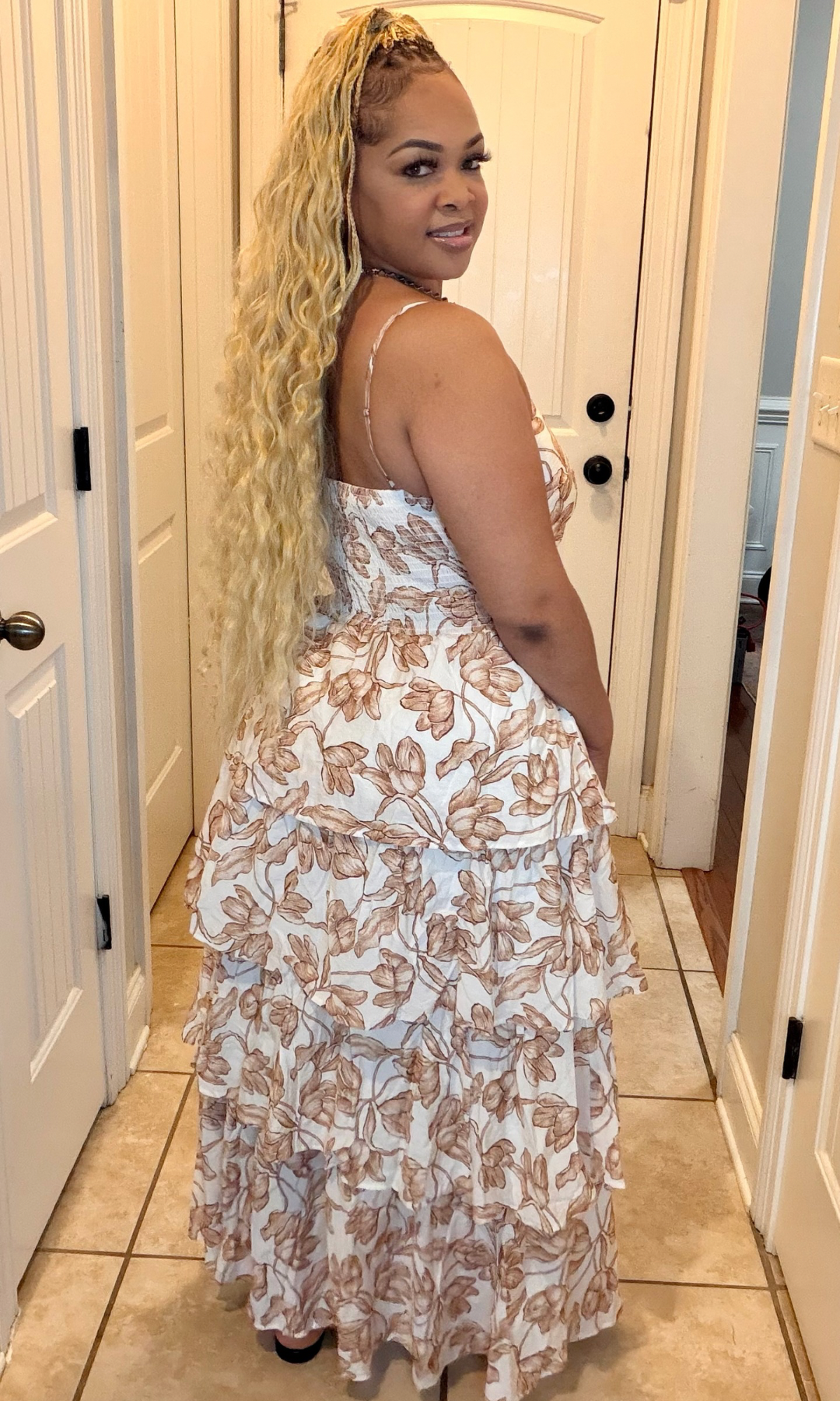 Petal Breeze Ruffle Dress