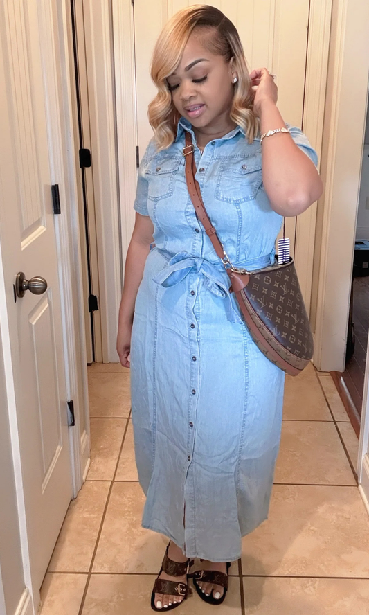 lady-button-down-maxi-dress-front-view-light-denim