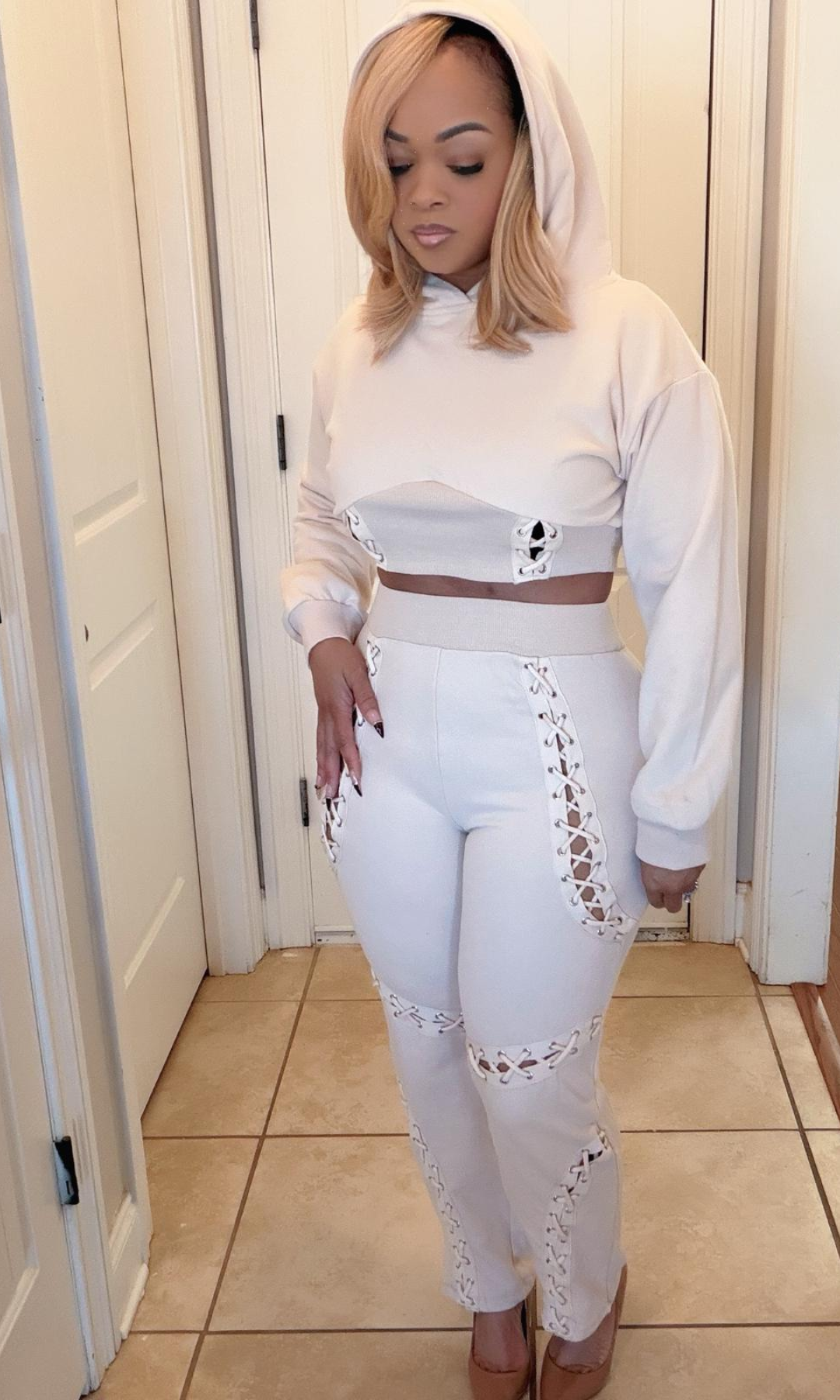 Nude Tie Chain 2pc Set