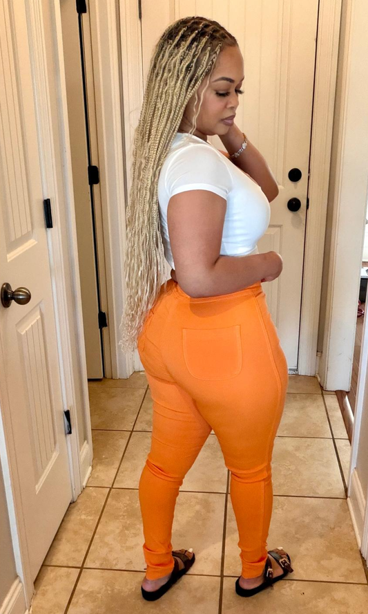 Orange Skinny Pants