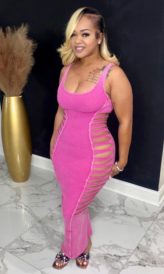 Pink Distress Dress