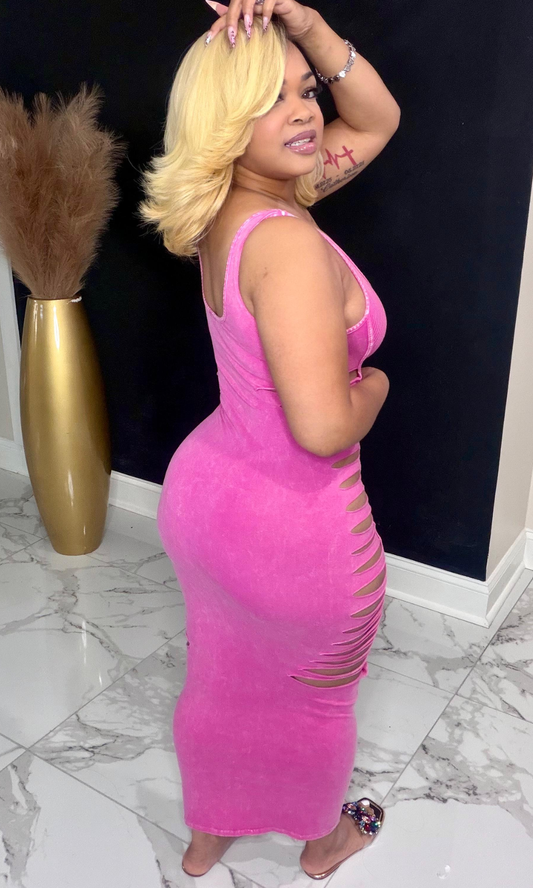 Pink Distress Dress
