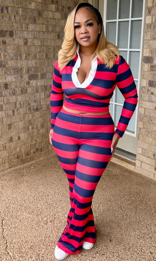 Red/Navy 2pc Set
