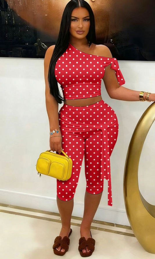 Red Polka & Poise Set