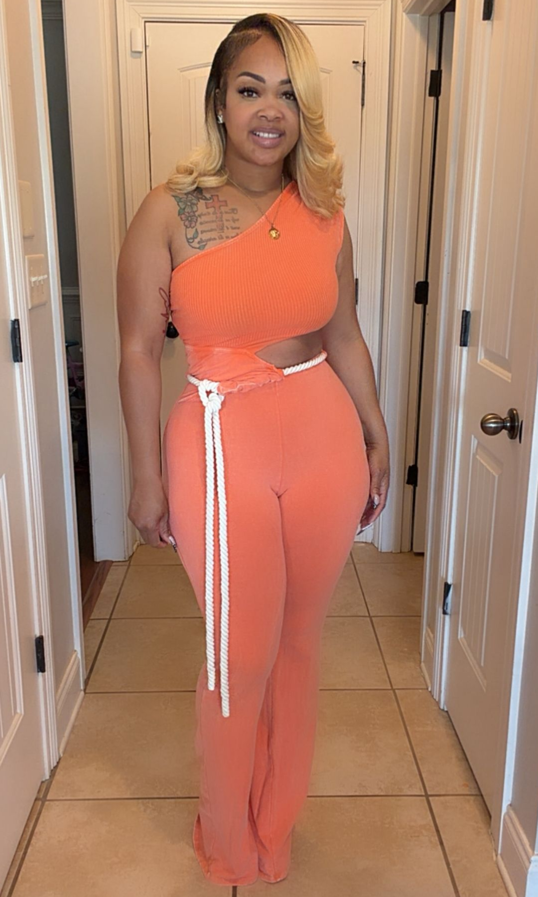 Tangerine Slice Jumpsuit