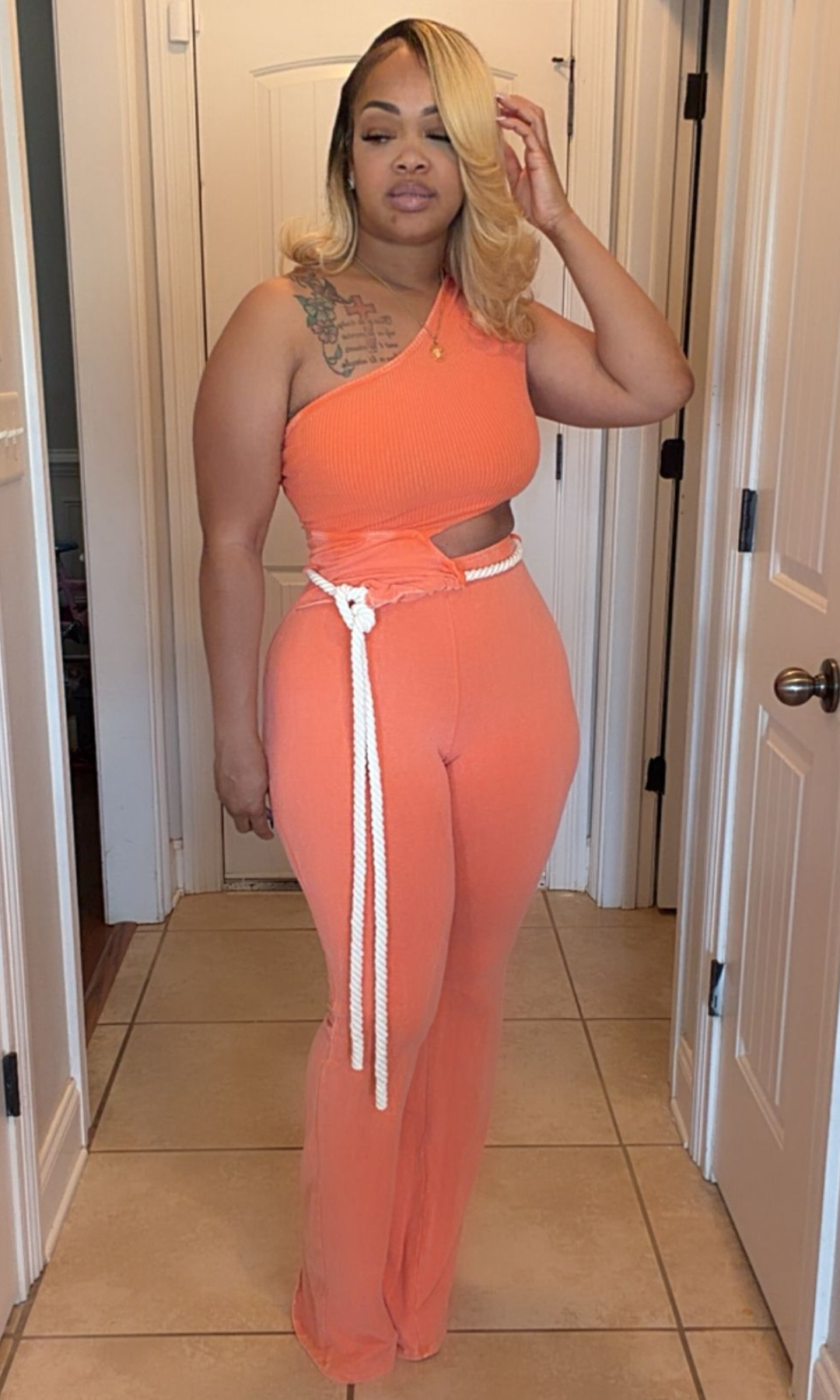 Tangerine Slice Jumpsuit
