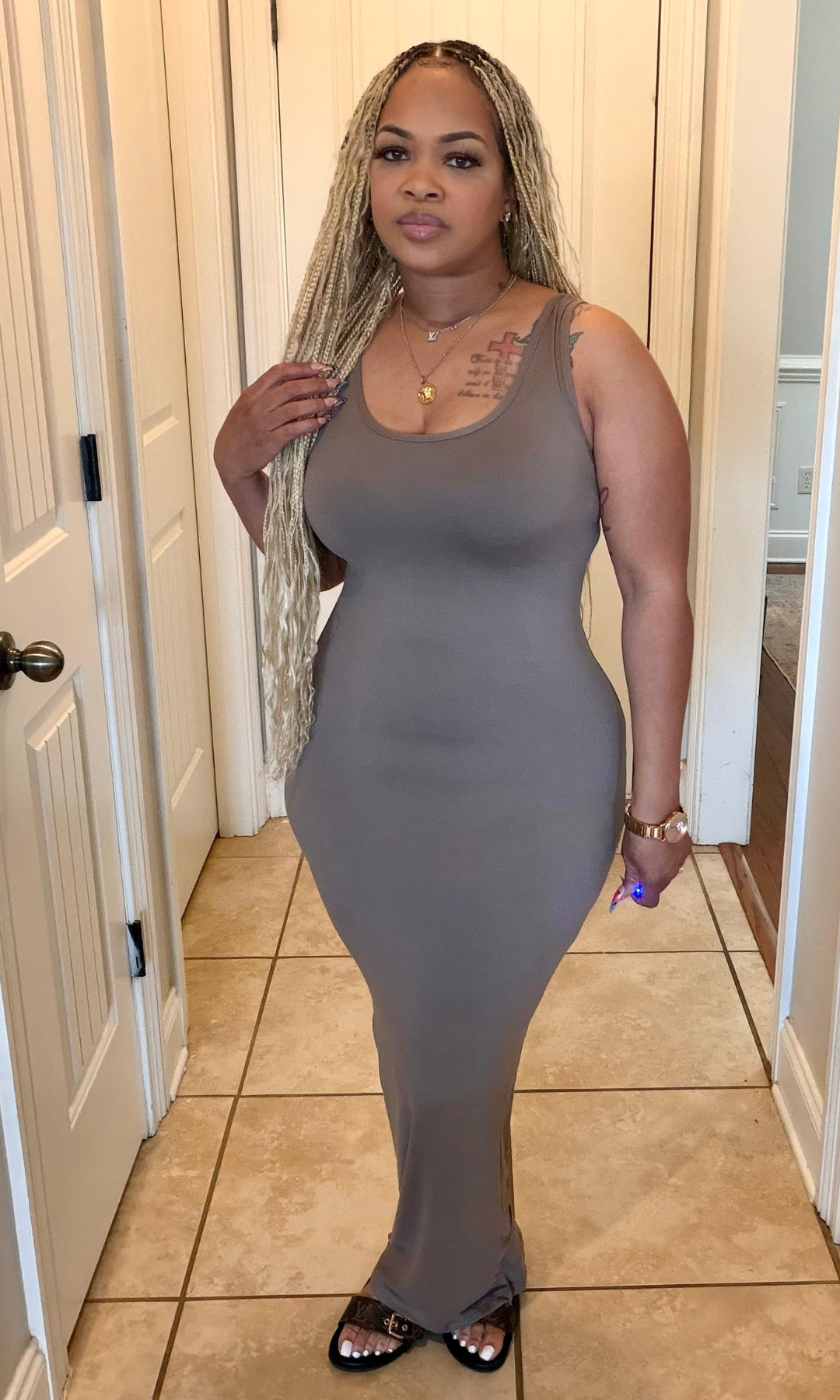 Taupe Basic Maxi