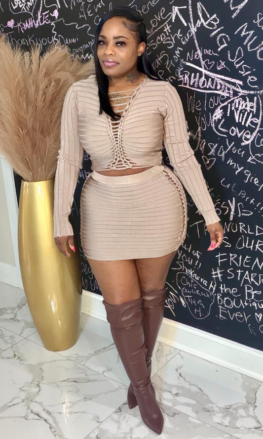 Taupe Temptation Two-Piece Set